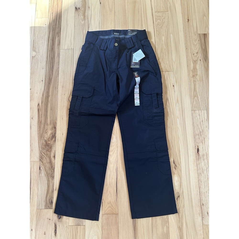 5.11 Tactical Pants Womens 8 Dark Navy TacLite EMS Cargo Work Teflon